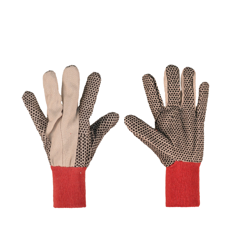 دستکش ایمنی خالدار کتانی